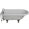 Barclay TKATR60-WBN4 Andover 60" Acrylic Roll Top Tub Kit in White " Brushed Nickel Accessories