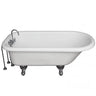 Barclay TKATR60-WCP10 Andover 60" Acrylic Roll Top Tub Kit in White " Polished Chrome Accessories