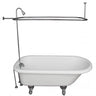 Barclay TKATR60-WCP3 Andover 60" Acrylic Roll Top Tub Kit in White " Polished Chrome Accessories