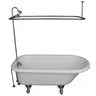 Barclay TKATR60-WCP5 Andover 60" Acrylic Roll Top Tub Kit in White " Polished Chrome Accessories