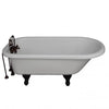 Barclay TKATR60-WORB2 Andover 60″ Acrylic Roll Top Tub Kit in White – Oil Rubbed Bronze Accessories