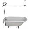 Barclay TKATR67-WCP5 Atlin 67″ Acrylic Roll Top Tub Kit in White – Polished Chrome Accessories
