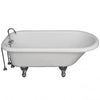 Barclay TKATR67-WCP9 Atlin 67″ Acrylic Roll Top Tub Kit in White – Polished Chrome Accessories