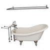 Barclay TKATS60-BBN6 Estelle 60″ Acrylic Slipper Tub Kit in Bisque – Brushed Nickel Accessories