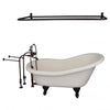 Barclay TKATS60-BORB5 Estelle 60″ Acrylic Slipper Tub Kit in Bisque – Oil Rubbed Bronze Accessories