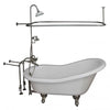 Barclay TKATS60-WBN4 Estelle 60″ Acrylic Slipper Tub Kit in White – Brushed Nickel Accessories