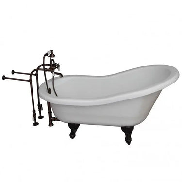 Barclay TKATS60-WORB1 Estelle 60" Acrylic Slipper Tub Kit in White " Oil Rubbed Bronze Accessories