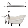 Barclay TKATS60-WORB4 Estelle 60" Acrylic Slipper Tub Kit in White " Oil Rubbed Bronze Accessories