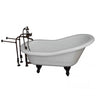 Barclay TKATS67-WORB2 Imogene 67" Acrylic Slipper Tub Kit in White " Oil Rubbed Bronze