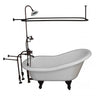 Barclay TKATS67-WORB3 Imogene 67" Acrylic Slipper Tub Kit in White " Oil Rubbed Bronze