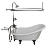 Barclay TKATS67-WORB4 Imogene 67" Acrylic Slipper Tub Kit in White " Oil Rubbed Bronze