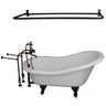 Barclay TKATS67-WORB5 Imogene 67" Acrylic Slipper Tub Kit in White " Oil Rubbed Bronze