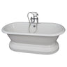 Barclay TKCTDRHB-CP1 Duet 67" Cast Iron Double Roll Top Tub Kit with Polished Chrome Accessories