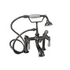 Barclay TKCTDRHB-CP1 Duet 67″ Cast Iron Double Roll Top Tub Kit with Polished Chrome Accessories Barclay Products