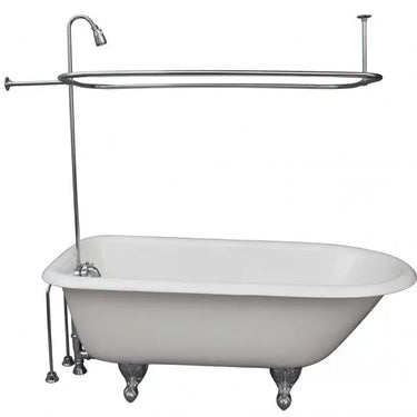 Barclay TKCTR60-CP3 Bartlett 60" Cast Iron Roll Top Tub Kit " Polished Chrome Accessories