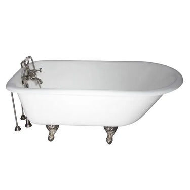Barclay TKCTR60-SN3 Bartlett 60" Cast Iron Roll Top Tub Kit " Brushed Nickel Accessories