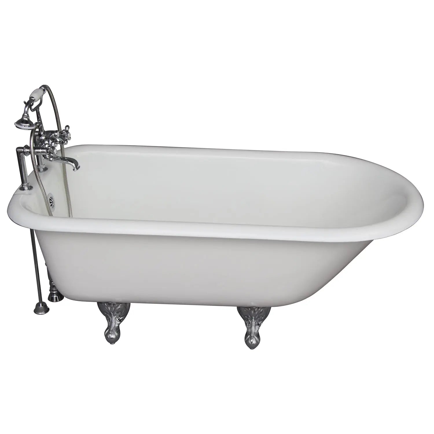 Barclay TKCTR7H60-CP2 Beecher 60″ Cast Iron Roll Top Tub Kit – Polished Chrome Accessories