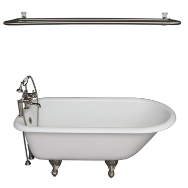 Barclay TKCTR7H67-SN6 Cadmus 68" Cast Iron Roll Top Tub Kit " Brushed Nickel Accessories