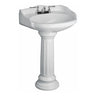 Barclay Vicki Pedestal Lavatory Bathroom Sink - 4" Centerset - White