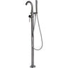 ALFI Brand AB2534 Floor Mount Tub Filler with Shower Head Polished/Brushed
