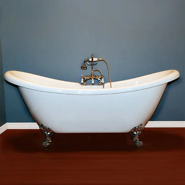 Cambridge Plumbing Acrylic Double Ended Slipper Bathtub 68" X 28" Cambridge Plumbing