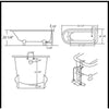 Cambridge Plumbing Cast-Iron Rolled Rim Clawfoot Tub 55" X 30"