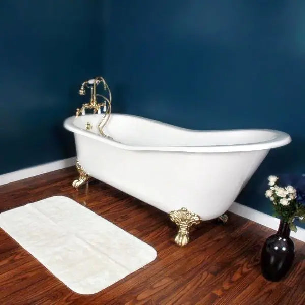 Cambridge Plumbing Cast Iron Slipper Clawfoot Tub 67" X 30"