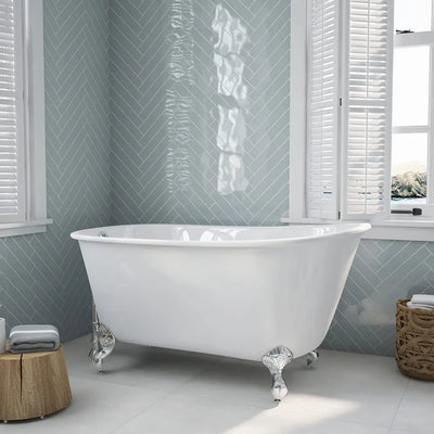 Cambridge Plumbing Cast Iron Swedish Slipper Tub 58" X 28" Cambridge Plumbing