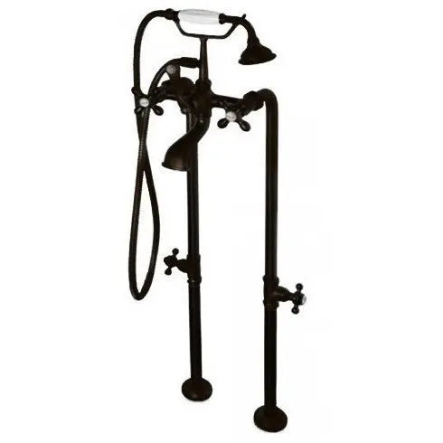 Cambridge Plumbing Clawfoot Tub Freestanding British Telephone Faucet & Hand Held Shower Combo