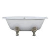 Cambridge Plumbing DEX-NH Extra Wide Cast Iron Clawfoot Tub, 65.5 x 35.5 No Faucet Holes Cambridge Plumbing