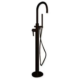Cambridge Plumbing Modern Freestanding Tub Filler Faucet with Shower Wand