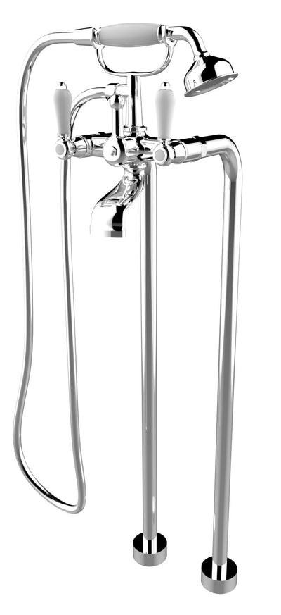 A & E Bath and Shower Dorya Acrylic 69" Premium All-in-One Clawfoot Freestanding Tub Kit