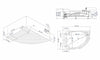 EAGO AM113ETL-R 5.5 ft Right Corner Acrylic White Whirlpool Bathtub for Two
