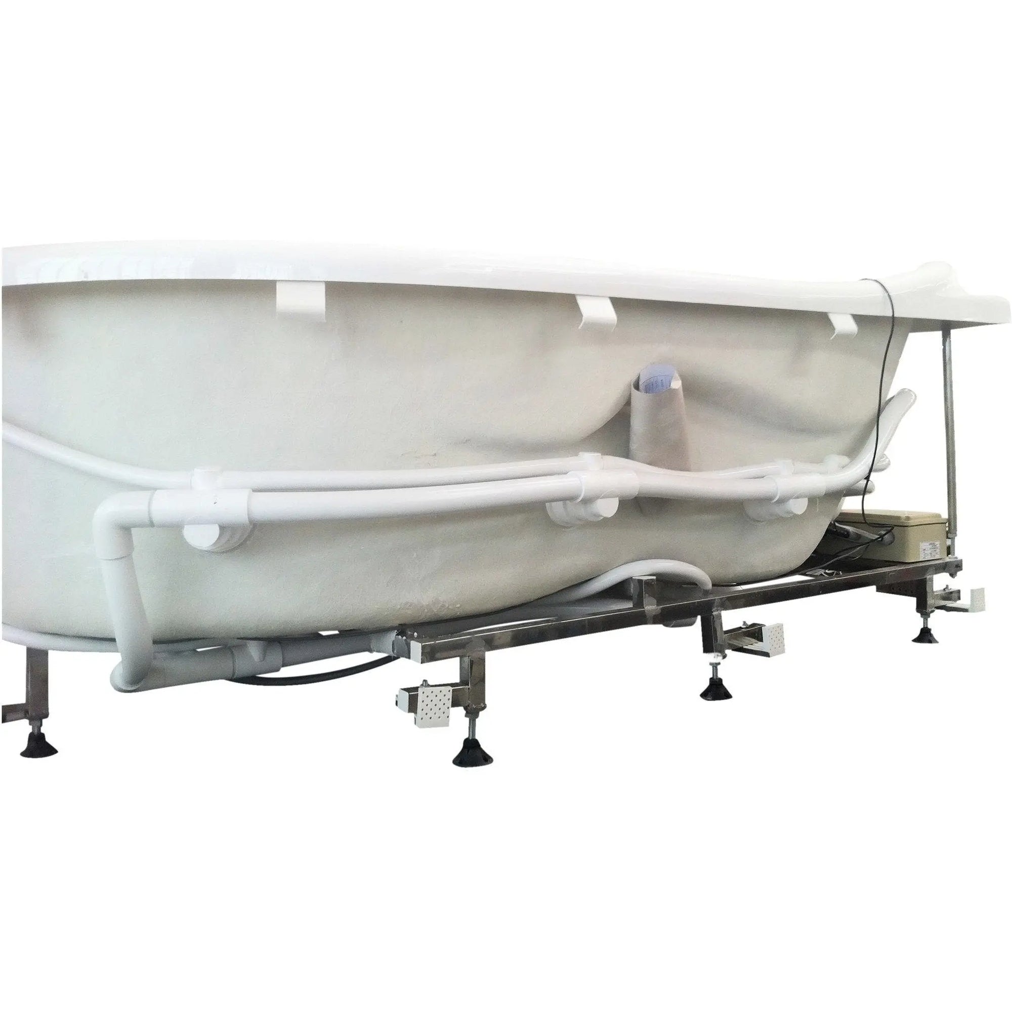 EAGO AM124ETL-L 71" Double Corner Acrylic Jetted Jacuzzi Whirlpool Tub