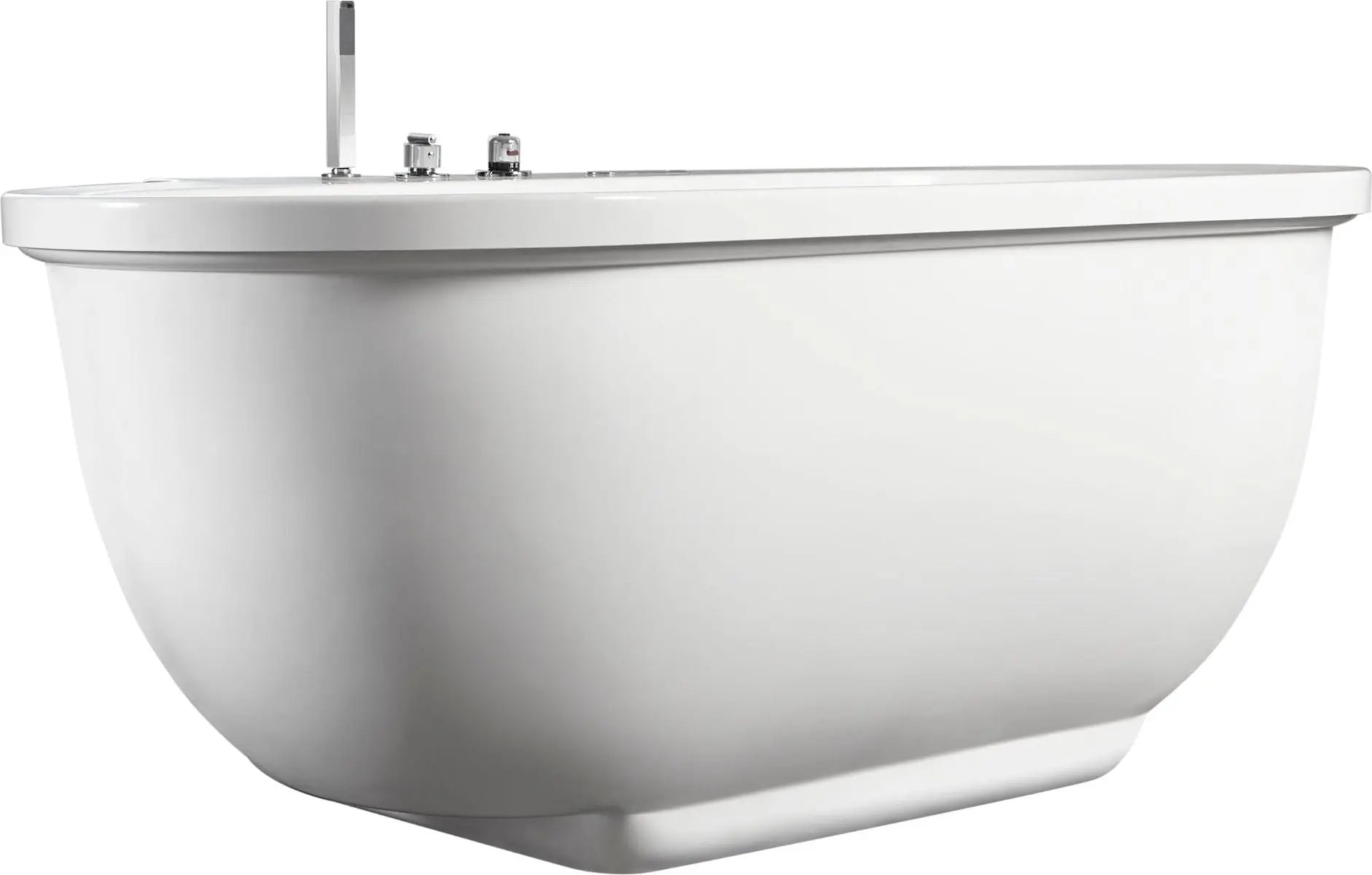 EAGO AM128ETL 6 ft Acrylic White Whirlpool Bathtub With Fixtures Alfi Trade Inc