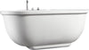 EAGO AM128ETL 6 ft Acrylic White Whirlpool Bathtub With Fixtures Alfi Trade Inc
