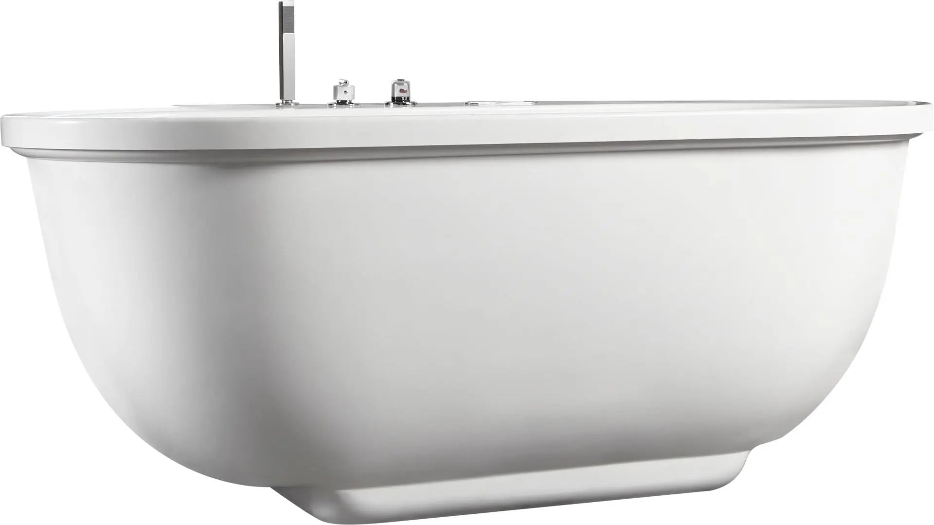 EAGO AM128ETL 6 ft Acrylic White Whirlpool Bathtub With Fixtures Alfi Trade Inc