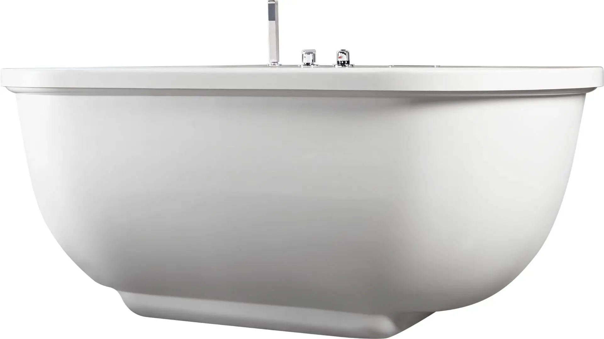 EAGO AM128ETL 6 ft Acrylic White Whirlpool Bathtub With Fixtures Alfi Trade Inc