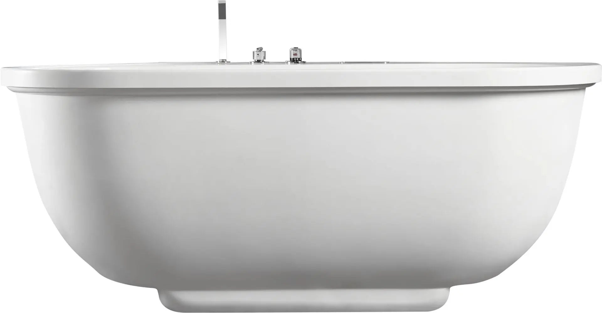 EAGO AM128ETL 6 ft Acrylic White Whirlpool Bathtub With Fixtures Alfi Trade Inc