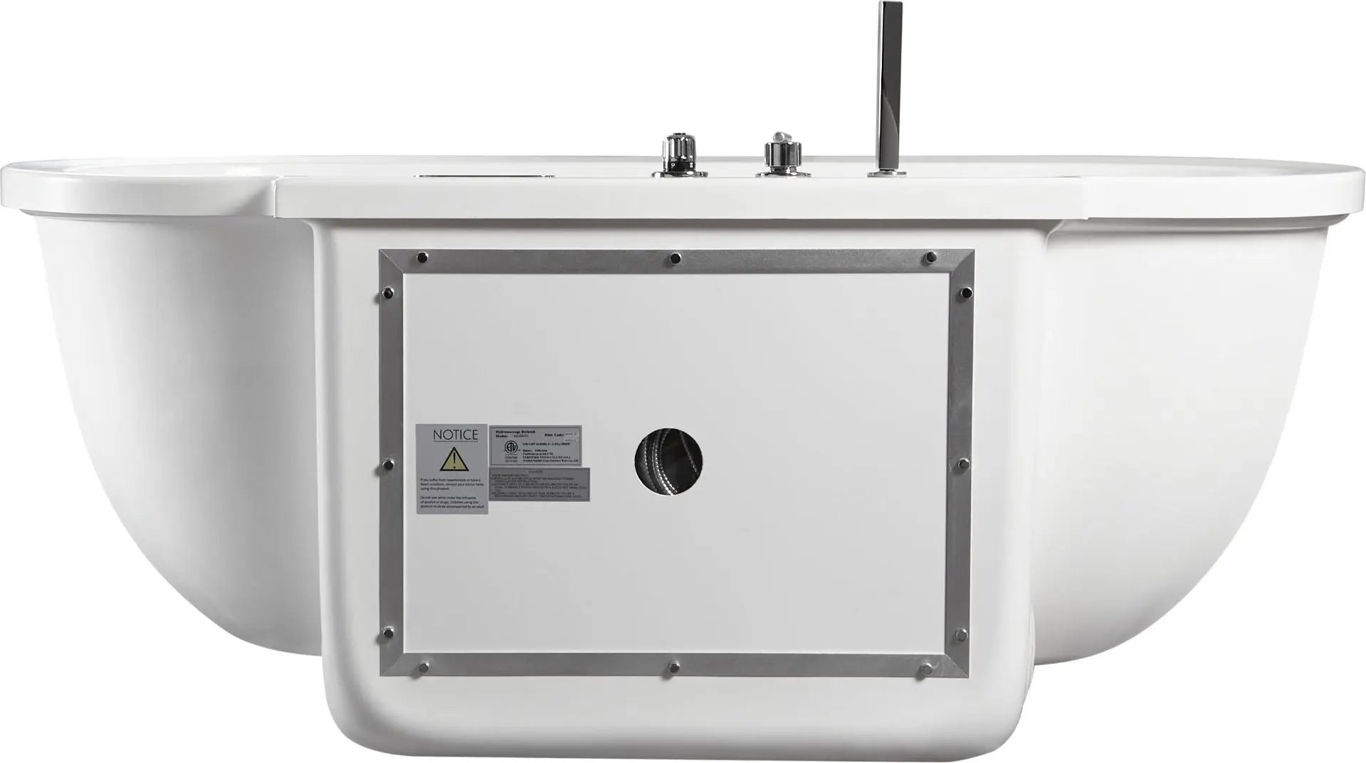 EAGO AM128ETL 6 ft Acrylic White Whirlpool Bathtub With Fixtures Alfi Trade Inc