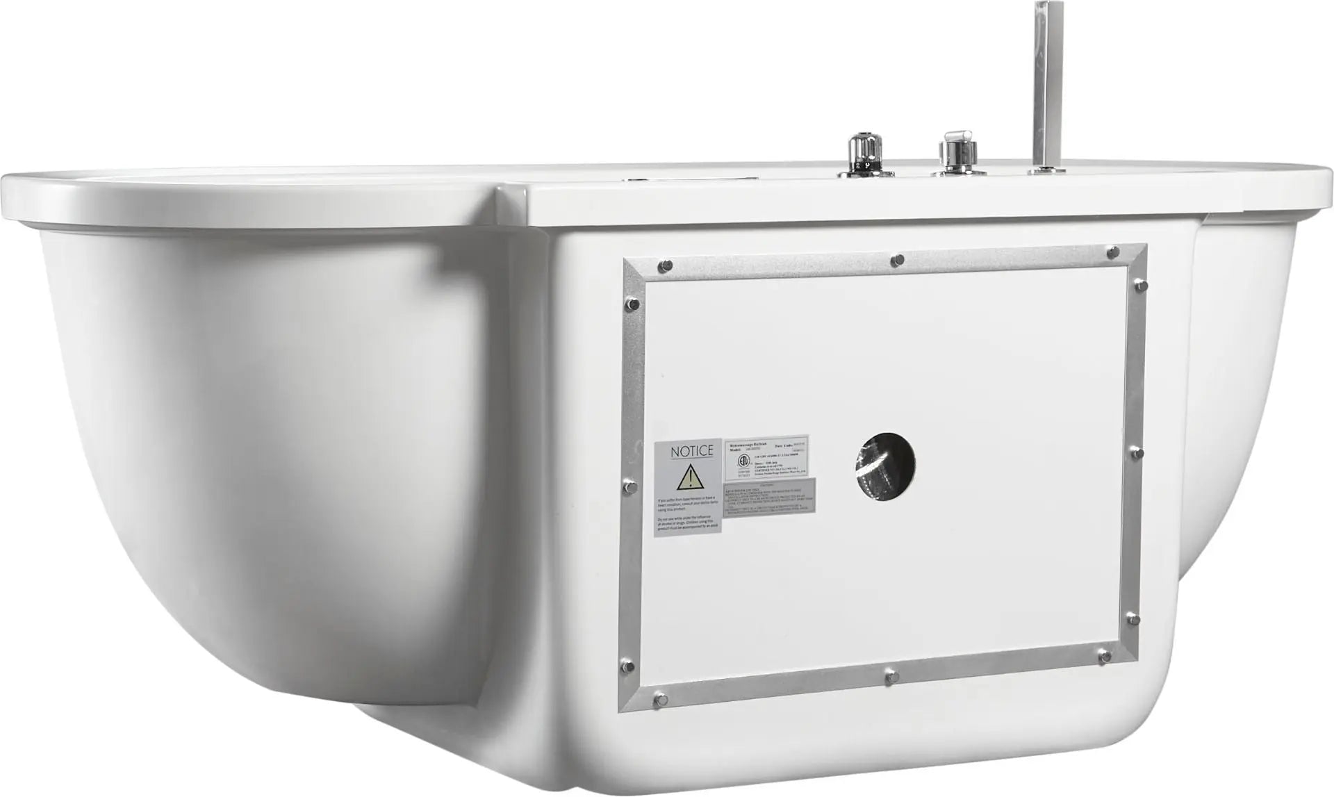 EAGO AM128ETL 6 ft Acrylic White Whirlpool Bathtub With Fixtures Alfi Trade Inc