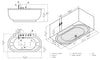 EAGO AM128ETL 6 ft Acrylic White Whirlpool Bathtub With Fixtures Alfi Trade Inc