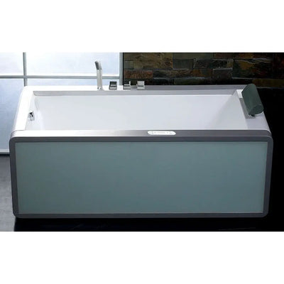 EAGO AM151ETL-L Left Drain 71" Colorful Light Up Modern Acrylic Whirlpool Bathtub