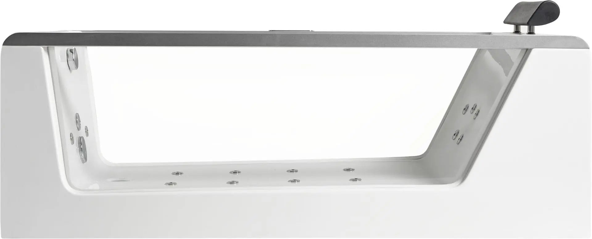 EAGO AM152ETL-5 5 ft Clear Rectangular Acrylic Whirlpool Bathtub Alfi Trade Inc