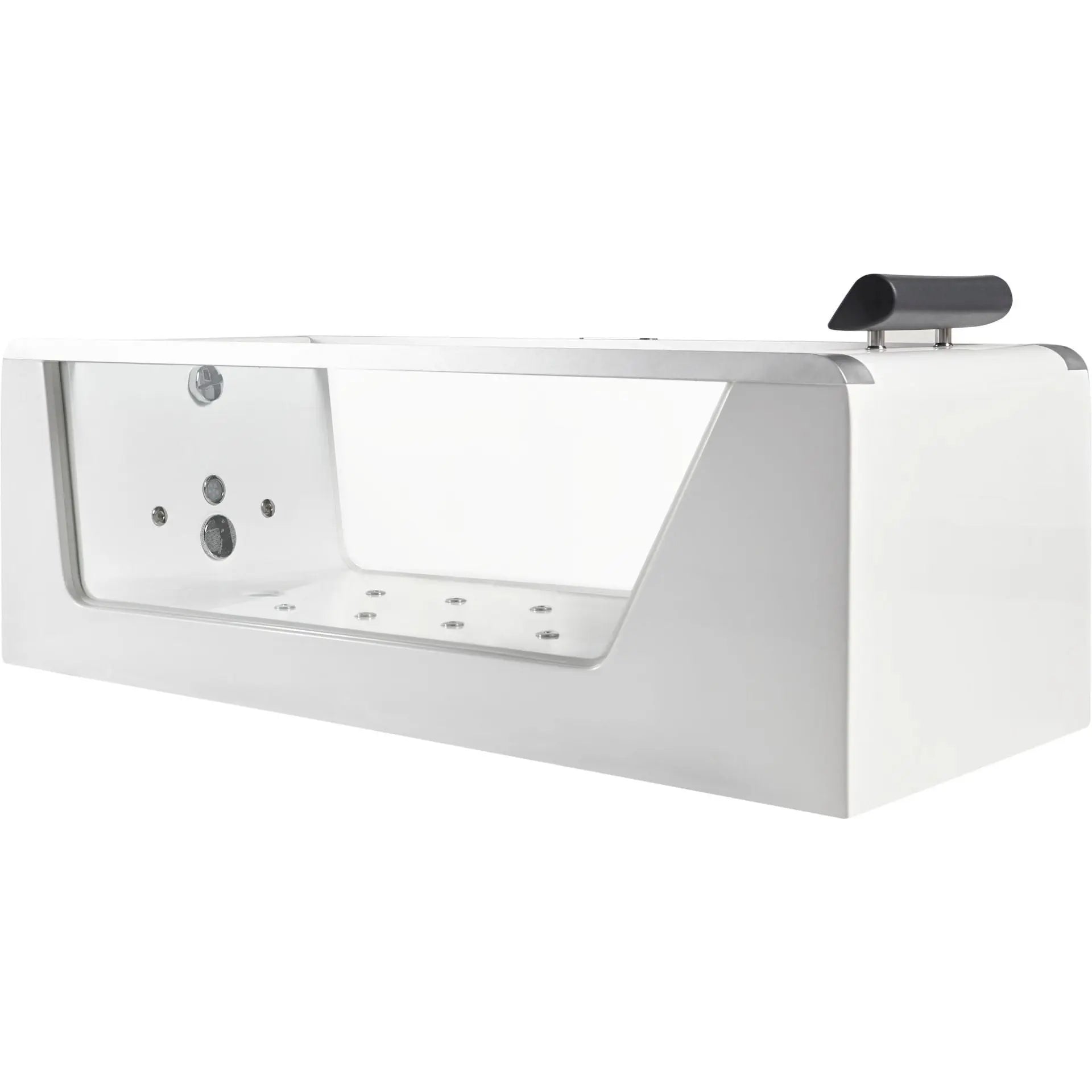 EAGO AM152ETL-6 6 ft Clear Rectangular Acrylic Whirlpool Bathtub