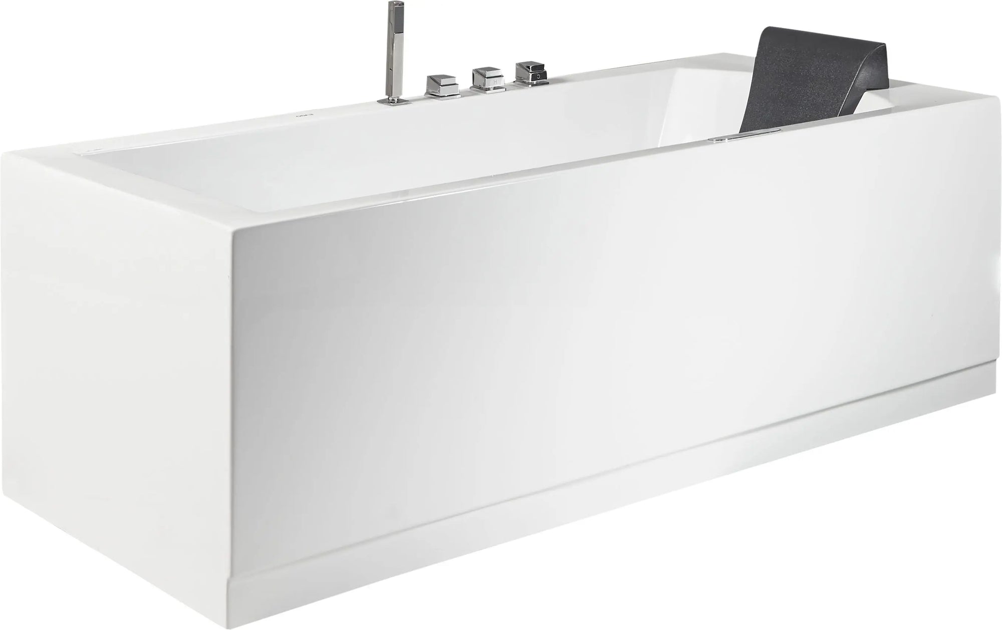 EAGO AM154ETL-L5 5 ft Acrylic White Rectangular Whirlpool Bathtub w Fixtures