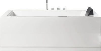 EAGO AM154ETL-L5 5 ft Acrylic White Rectangular Whirlpool Bathtub w Fixtures Alfi Trade Inc