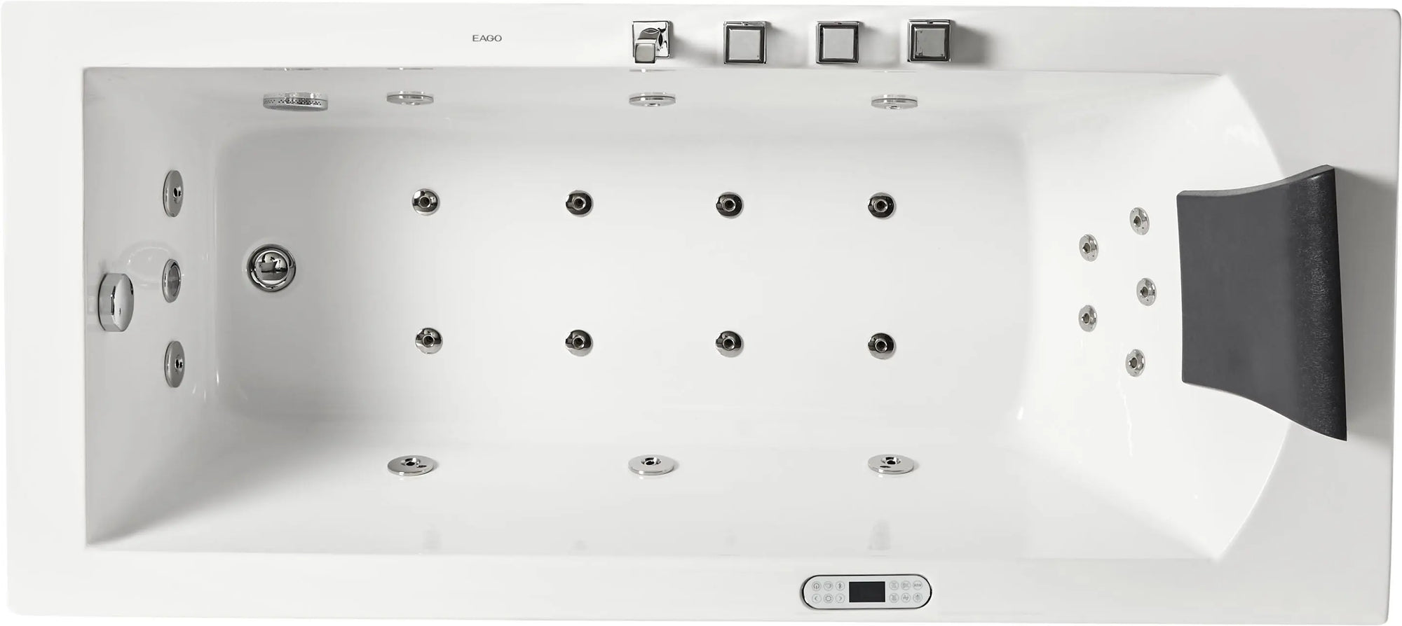 EAGO AM154ETL-L5 5 ft Acrylic White Rectangular Whirlpool Bathtub w Fixtures Alfi Trade Inc