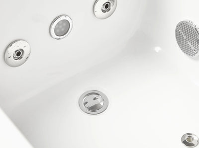 EAGO AM154ETL-L5 5 ft Acrylic White Rectangular Whirlpool Bathtub w Fixtures Alfi Trade Inc