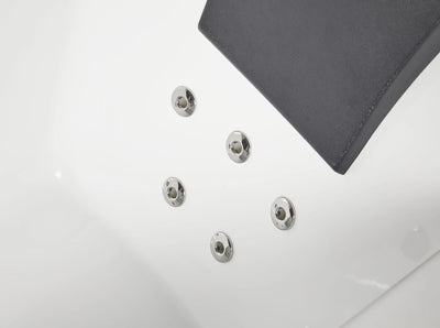 EAGO AM154ETL-L5 5 ft Acrylic White Rectangular Whirlpool Bathtub w Fixtures Alfi Trade Inc